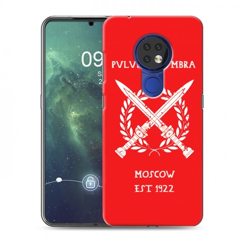 Дизайнерский силиконовый чехол для Nokia 6.2 Red White Fans