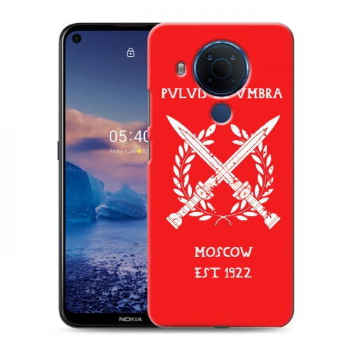 Дизайнерский силиконовый чехол для Nokia 5.4 Red White Fans