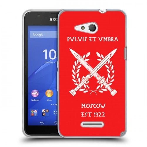 Дизайнерский пластиковый чехол для Sony Xperia E4g Red White Fans