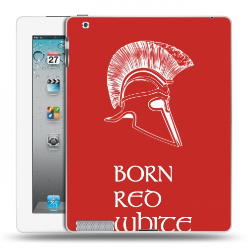 Дизайнерский пластиковый чехол для Ipad 2/3/4 Red White Fans