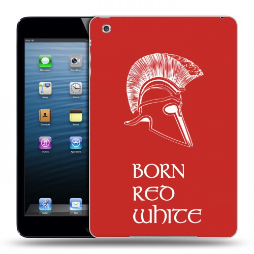 Дизайнерский пластиковый чехол для Ipad Mini Red White Fans