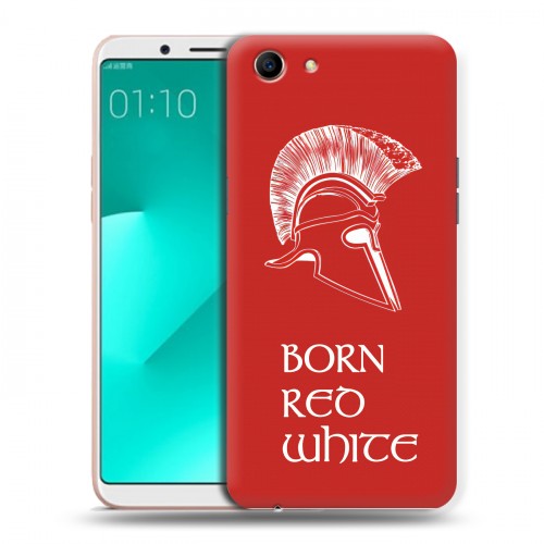 Дизайнерский пластиковый чехол для OPPO A83 Red White Fans