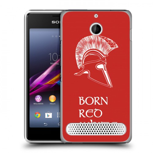 Дизайнерский силиконовый чехол для Sony Xperia E1 Red White Fans