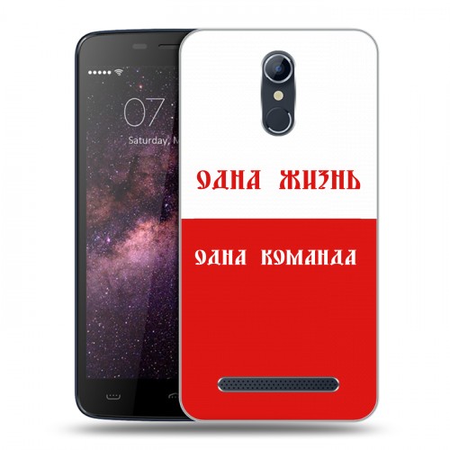 Дизайнерский силиконовый чехол для Homtom HT17 Red White Fans