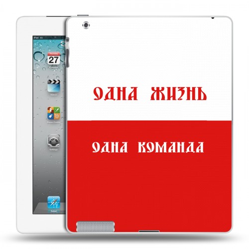 Дизайнерский пластиковый чехол для Ipad 2/3/4 Red White Fans