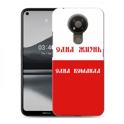 Дизайнерский пластиковый чехол для Nokia 3.4 Red White Fans