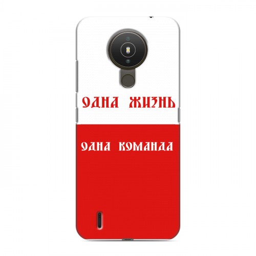 Дизайнерский силиконовый чехол для Nokia 1.4 Red White Fans