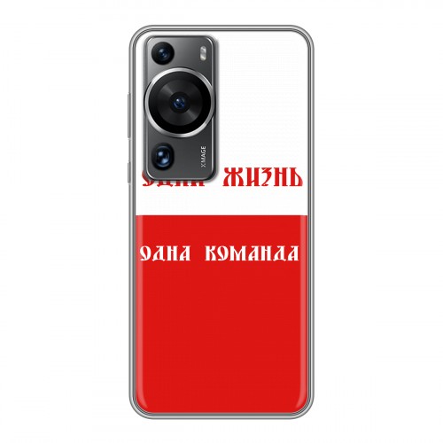 Дизайнерский силиконовый чехол для Huawei P60 Red White Fans