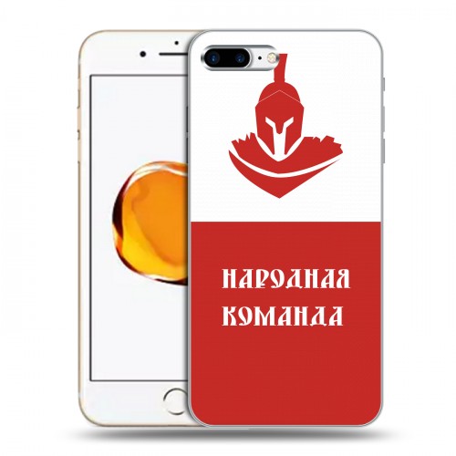 Дизайнерский пластиковый чехол для Iphone 7 Plus / 8 Plus Red White Fans