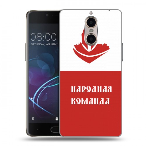 Дизайнерский силиконовый чехол для Doogee Shoot 1 Red White Fans