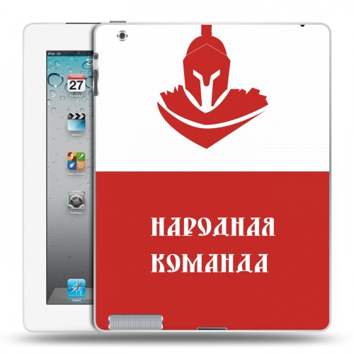 Дизайнерский пластиковый чехол для Ipad 2/3/4 Red White Fans