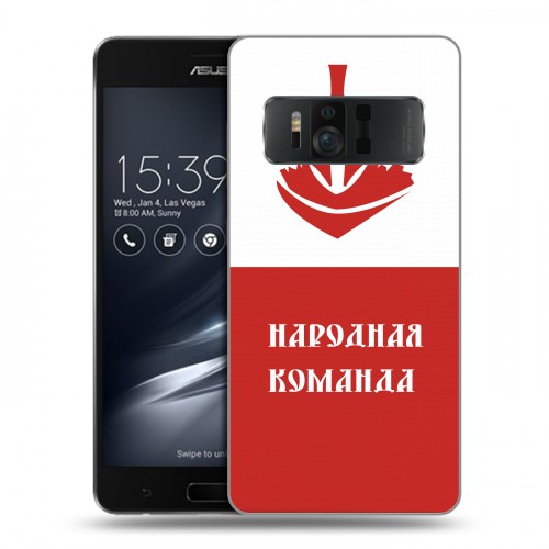 Дизайнерский силиконовый чехол для ASUS ZenFone AR Red White Fans