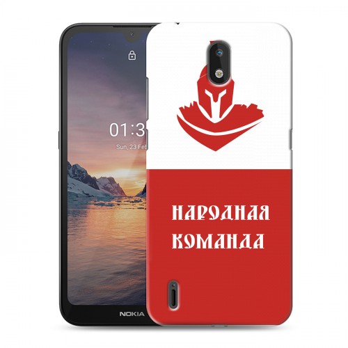 Дизайнерский силиконовый чехол для Nokia 1.3 Red White Fans