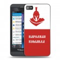 Дизайнерский пластиковый чехол для BlackBerry Z10 Red White Fans