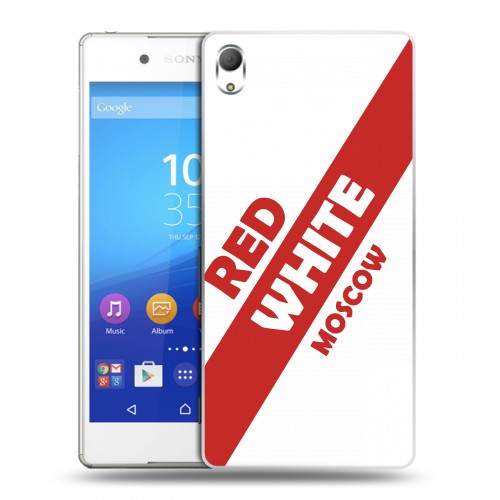 Дизайнерский пластиковый чехол для Sony Xperia Z3+ Red White Fans