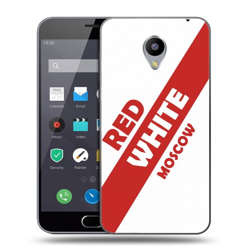 Дизайнерский пластиковый чехол для Meizu M2 Note Red White Fans