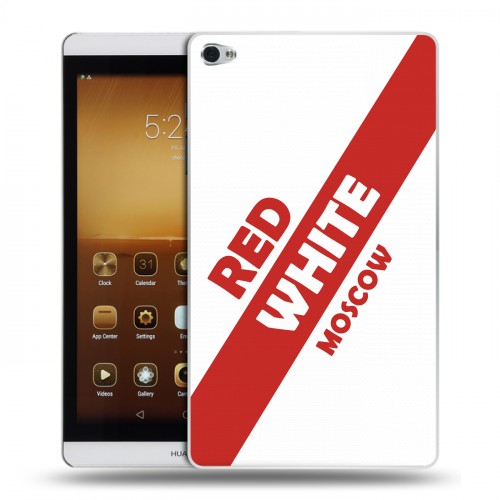 Дизайнерский силиконовый чехол для Huawei MediaPad M2 Red White Fans