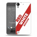 Дизайнерский пластиковый чехол для HTC Desire 530 Red White Fans