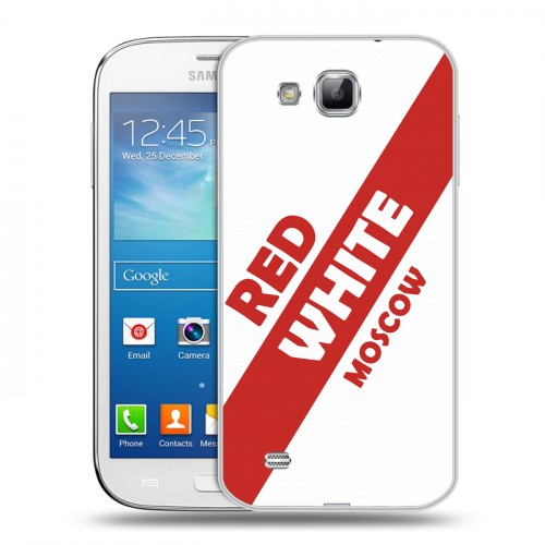 Дизайнерский пластиковый чехол для Samsung Galaxy Premier Red White Fans