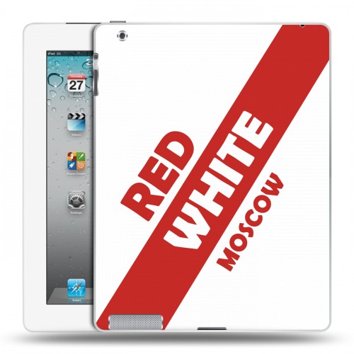 Дизайнерский пластиковый чехол для Ipad 2/3/4 Red White Fans