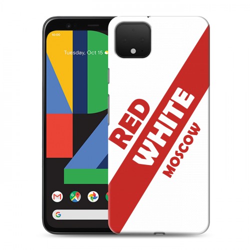 Дизайнерский пластиковый чехол для Google Pixel 4 Red White Fans