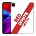 Дизайнерский силиконовый с усиленными углами чехол для Ipad Pro 11 (2020) Red White Fans