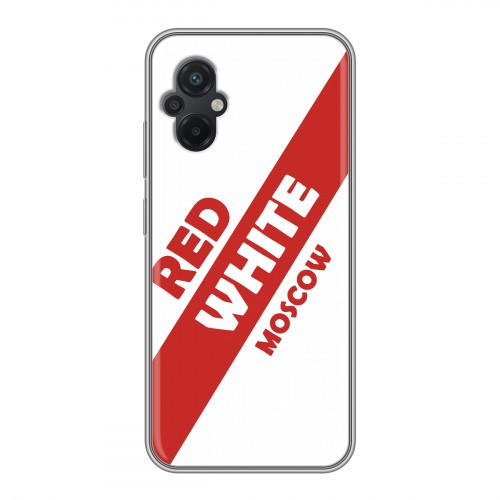 Дизайнерский пластиковый чехол для Xiaomi Poco M5 Red White Fans
