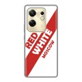 Дизайнерский пластиковый чехол для Infinix Zero 30 4G Red White Fans