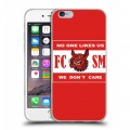 Дизайнерский пластиковый чехол для Iphone 6/6s Red White Fans