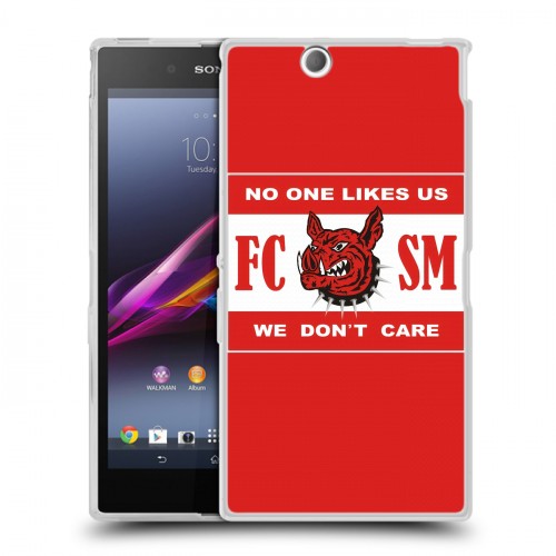 Дизайнерский пластиковый чехол для Sony Xperia Z Ultra  Red White Fans