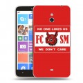 Дизайнерский пластиковый чехол для Nokia Lumia 1320 Red White Fans