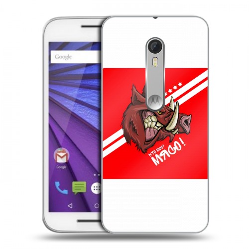 Дизайнерский пластиковый чехол для Lenovo Moto G Red White Fans