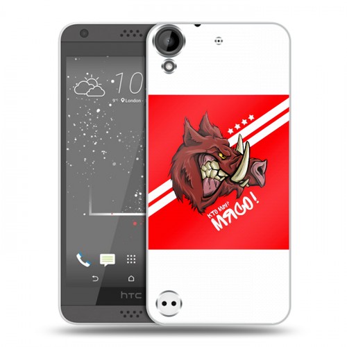 Дизайнерский пластиковый чехол для HTC Desire 530 Red White Fans