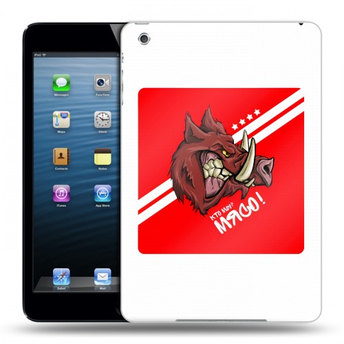 Дизайнерский пластиковый чехол для Ipad Mini Red White Fans