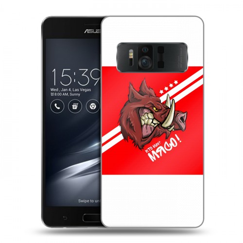 Дизайнерский силиконовый чехол для ASUS ZenFone AR Red White Fans