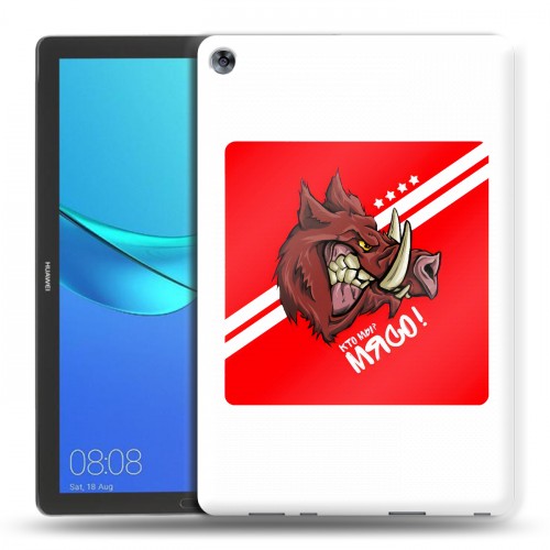 Дизайнерский силиконовый чехол для Huawei MediaPad M5 10.8 Red White Fans