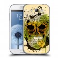 Дизайнерский пластиковый чехол для Samsung Galaxy Grand Акварельные черепа