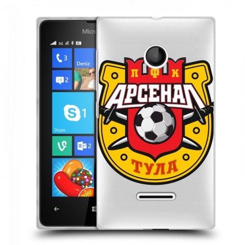 Полупрозрачный дизайнерский пластиковый чехол для Microsoft Lumia 435