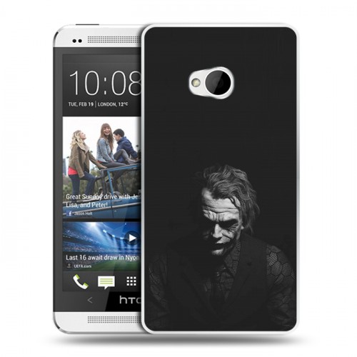 Дизайнерский пластиковый чехол для HTC One (M7) Dual SIM Джокер