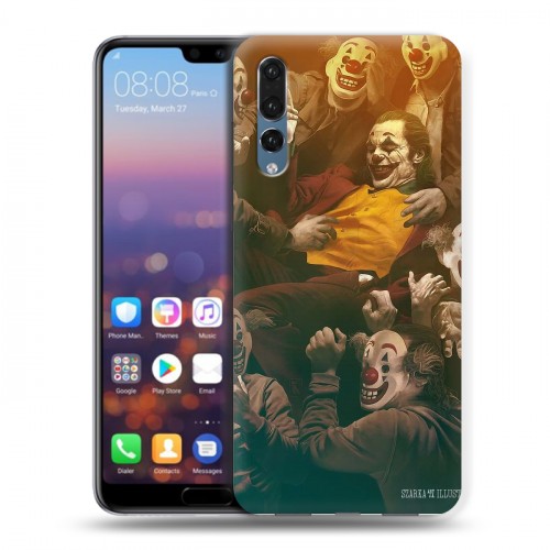 Дизайнерский силиконовый с усиленными углами чехол для Huawei P20 Pro Джокер