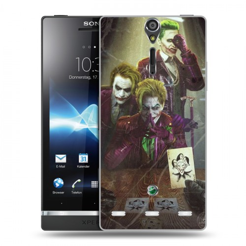 Дизайнерский пластиковый чехол для Sony Xperia S Джокер