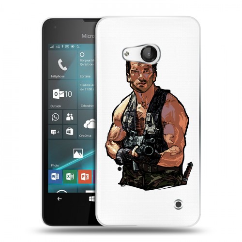 Полупрозрачный дизайнерский пластиковый чехол для Microsoft Lumia 550 Арнольд