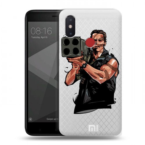 Полупрозрачный дизайнерский силиконовый чехол для Xiaomi Mi8 SE Арнольд