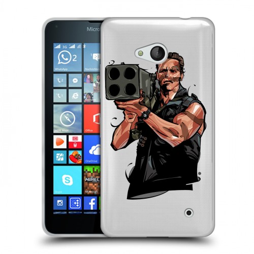 Полупрозрачный дизайнерский силиконовый чехол для Microsoft Lumia 640 Арнольд
