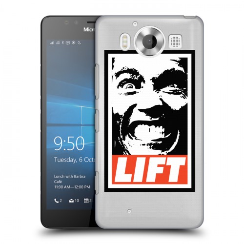 Полупрозрачный дизайнерский пластиковый чехол для Microsoft Lumia 950 Арнольд