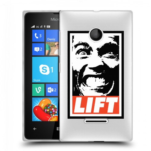 Полупрозрачный дизайнерский пластиковый чехол для Microsoft Lumia 435 Арнольд