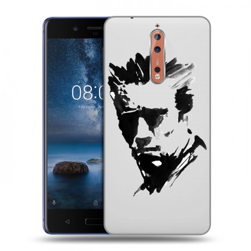 Полупрозрачный дизайнерский пластиковый чехол для Nokia 8 Арнольд