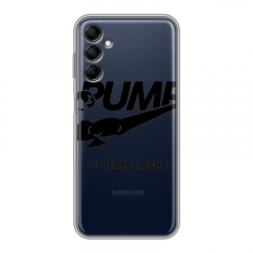 Полупрозрачный дизайнерский силиконовый с усиленными углами чехол для Samsung Galaxy M14 5G Арнольд