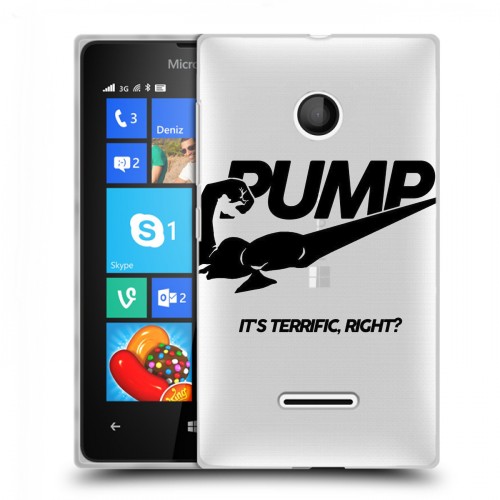 Полупрозрачный дизайнерский пластиковый чехол для Microsoft Lumia 435 Арнольд