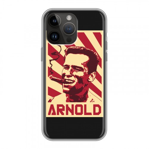 Дизайнерский силиконовый с усиленными углами чехол для Iphone 14 Pro Max Арнольд